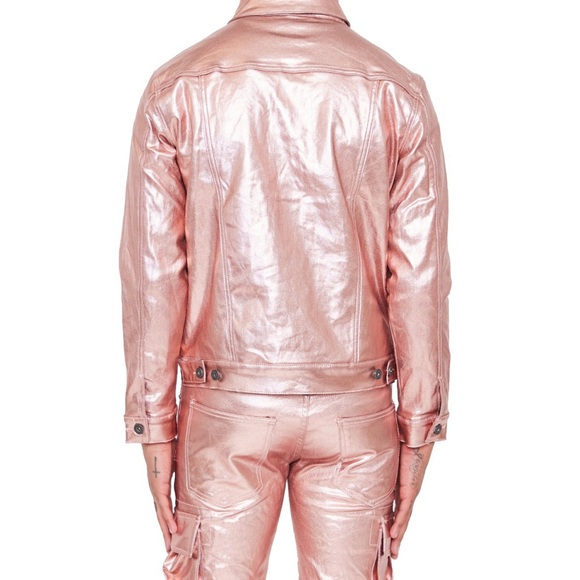 Metallic Waxed ROSE Men’s Jacket & Jeans set!!! - Picture 6 of 9